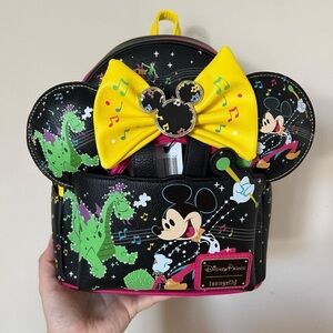 Loungefly Disney Parks Mickey Mouse Backpack - Black and Yellow